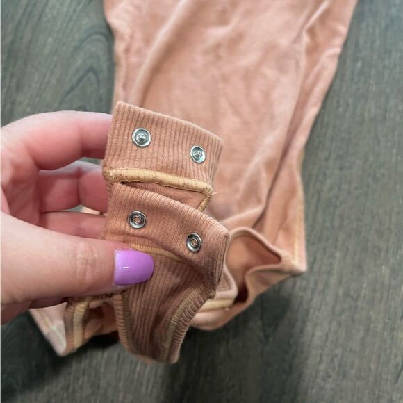 NWT Skims Ribbed Stretch Cotton Bodysuit Sedona Size XXS - Picture 2 of 5